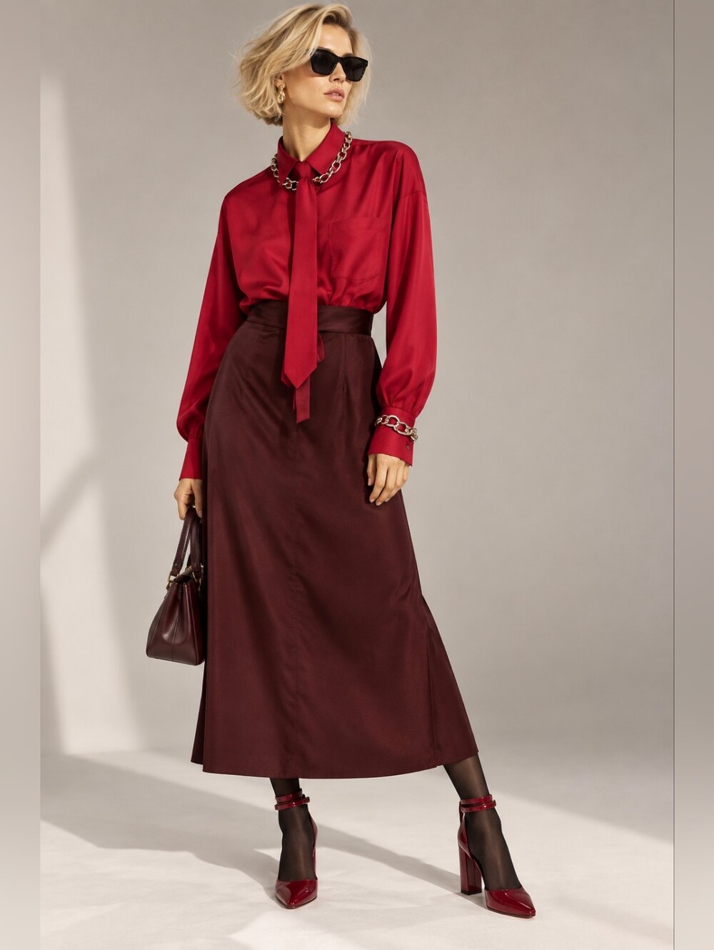 ZARA Limited Edition Collection 08 Satin Colorblock Midi Dress M